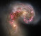 Two galaxies are squaring off in