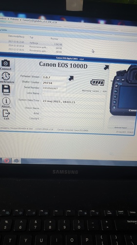 Więcej informacji o „Canon eos 1000d”