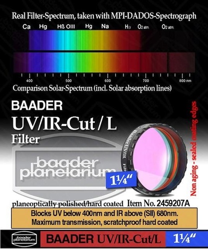Więcej informacji o „[K] UV/IR cut filter 1.25"”