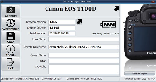Więcej informacji o „Canon1100d AstroMod + dodatki”
