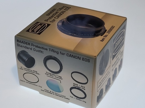 Więcej informacji o „Baader Canon T-Ring T-2/M48 z gwintem filtrowym 2" wewnątrz”